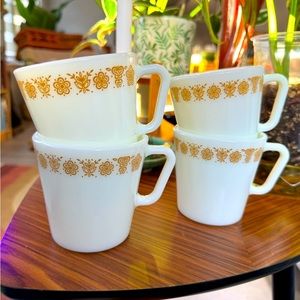 Vintage Pyrex Butterfly Gold mugs (Individual Price)
